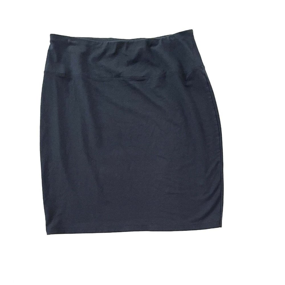 J Jill Wearever Collection Smooth-Fit Pencil Skirt S Stretch Navy Knee Pull-On